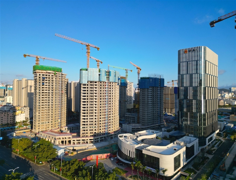 三亚CBD在建项目全面复工复产